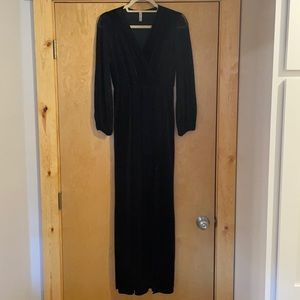 Velvet maxi dress
